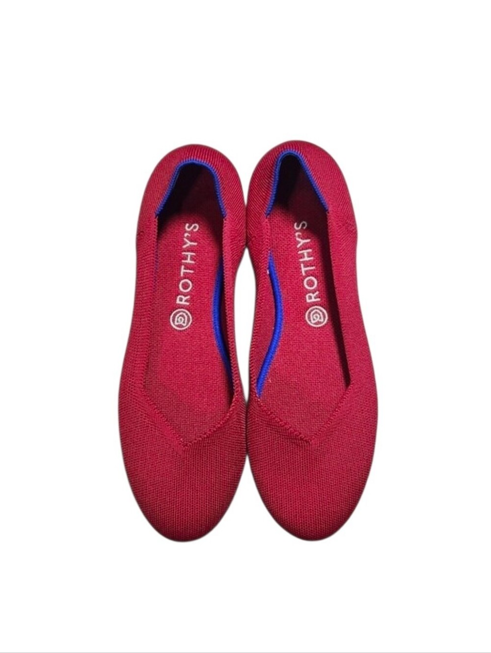 Rothy's The Flat Round Toe Ballet Shoe Red Women Size 11 Slip On Stretch Knit